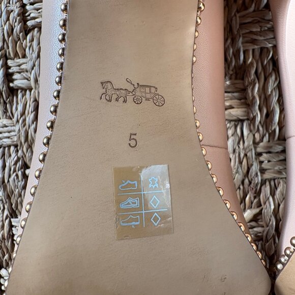Coach Samantha leather pointed stiletto pumps in Pale Blush NWOT - Picture 12 of 12